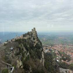 Looking out at Guaita Tower from Cesta.