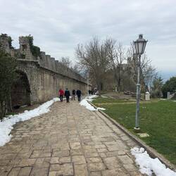 The defensive walls alongside Cesta Tower.