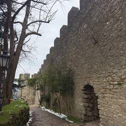 The defensive walls alongside Cesta Tower.