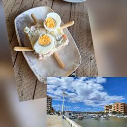 Im Ca Nuri nahe des Hafens starten wir mit einem Russischen Salat