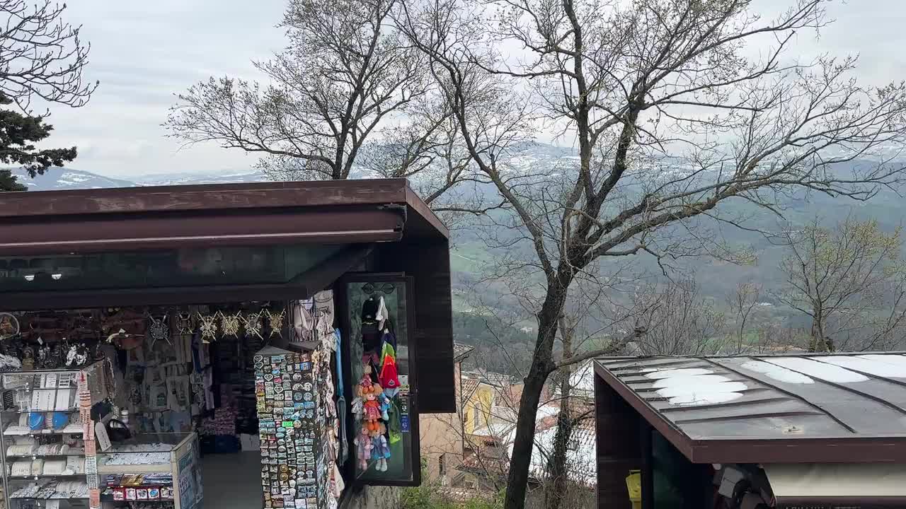 The view from outside Guaita Tower.