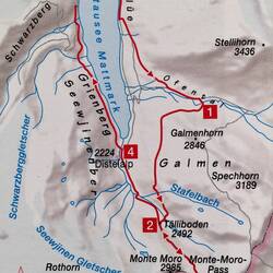 Unsere geplante Wandertour für Heute