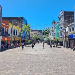 View of the square from the church steps.