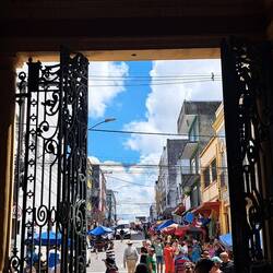 Leaving the market.