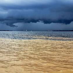 The 'meeting of the waters' (in front of an incoming storm).
