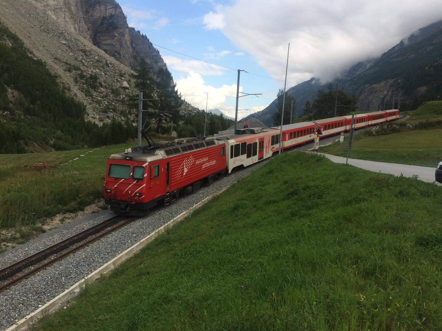 Anreise mit der Bahn, da Zermatt Autofrei ist