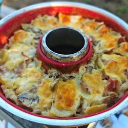 Gardoffeloffloof con hongos y queso