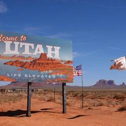 Ich erreiche Utah, und verlasse es gleich wieder. Das Monument Valley liegt in Arizona.