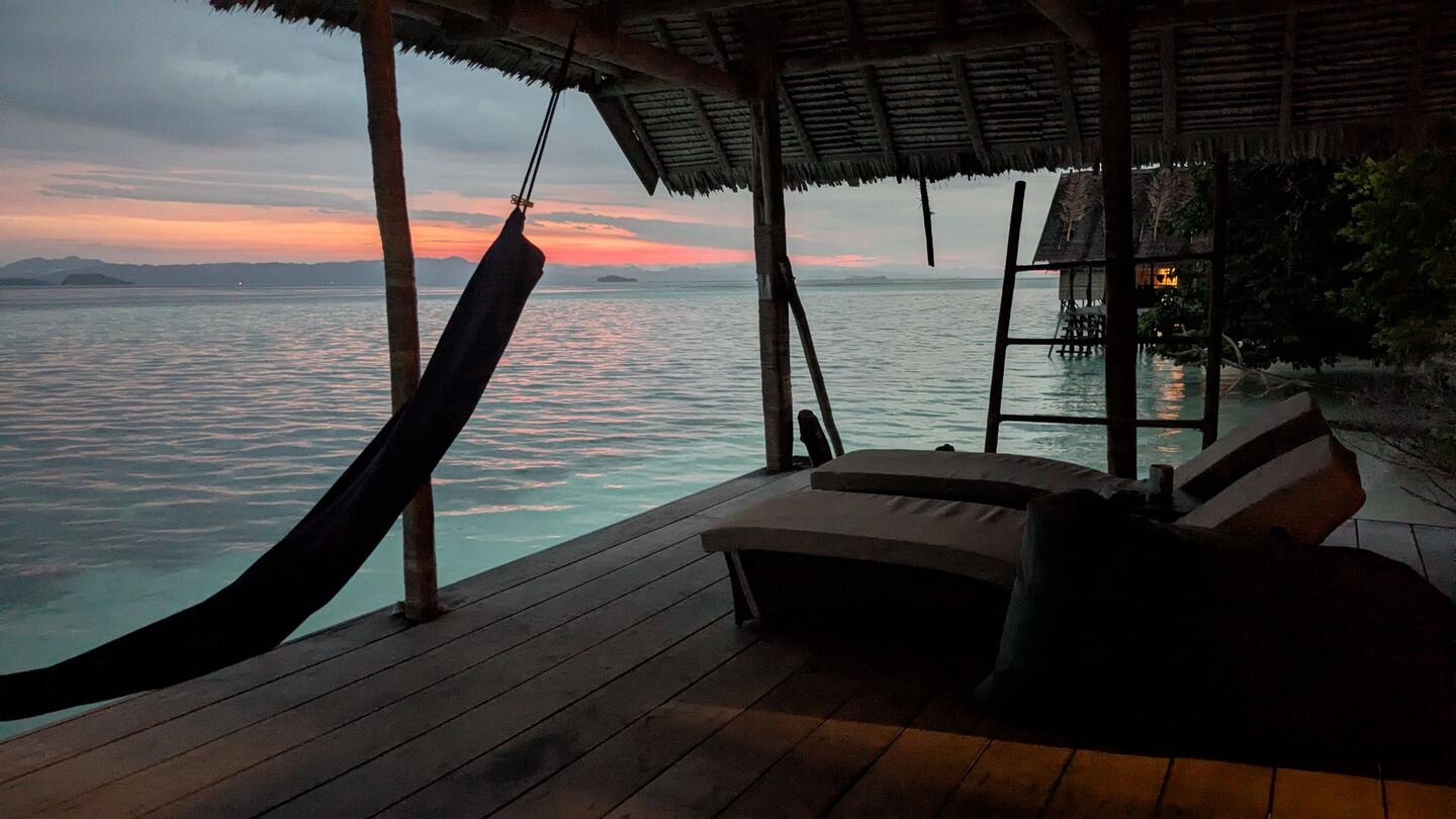 Der letzte Sonnenaufgang für uns in Raja Ampat