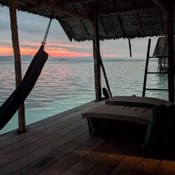 Der letzte Sonnenaufgang für uns in Raja Ampat