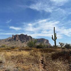 Auf dem Apache Trail am Superstition Mountain vorbei