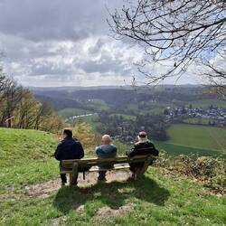 Der Blick vom Gleitschirm Startplatz Stachelhardt...