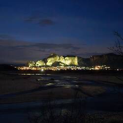 Unser abendlicher Ausblick auf Kalampaka und die Klöster bzw. Felsen 😍