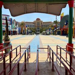 The view of our accommodation from Dream Park.