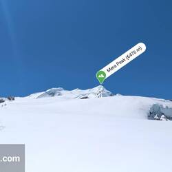 Da oben wollen wir hoch - nach dem Mera La nochmals ca 1000 Höhenmeter