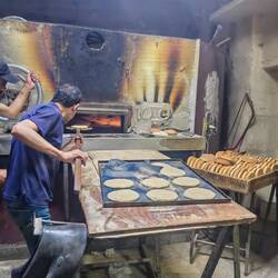 Traditionelle Bäckerei, 1 Brot kostet 1 Dirham (ca. 9 Cent)