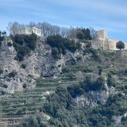 View across the Pino Gorge to the Colonia Montana and the Observatory in San Lazzaro