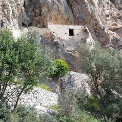 An old edifice built into the rock