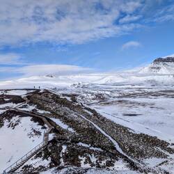 Blick vom Stóra-Grábrók die Nordura aufwärts