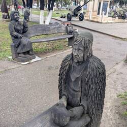 Fun carvings in the park.