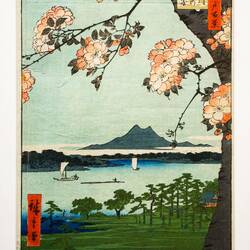 Suijin Shrine Forest and the Massaki Region along the Sumida River (100 Famous Views of Edo Series).