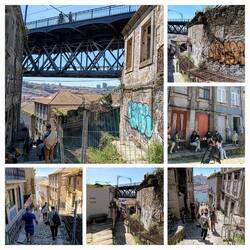 Naar het benedendek van de brug lopen