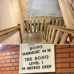 320 Stufen gehts hinab zur ersten Ebene.