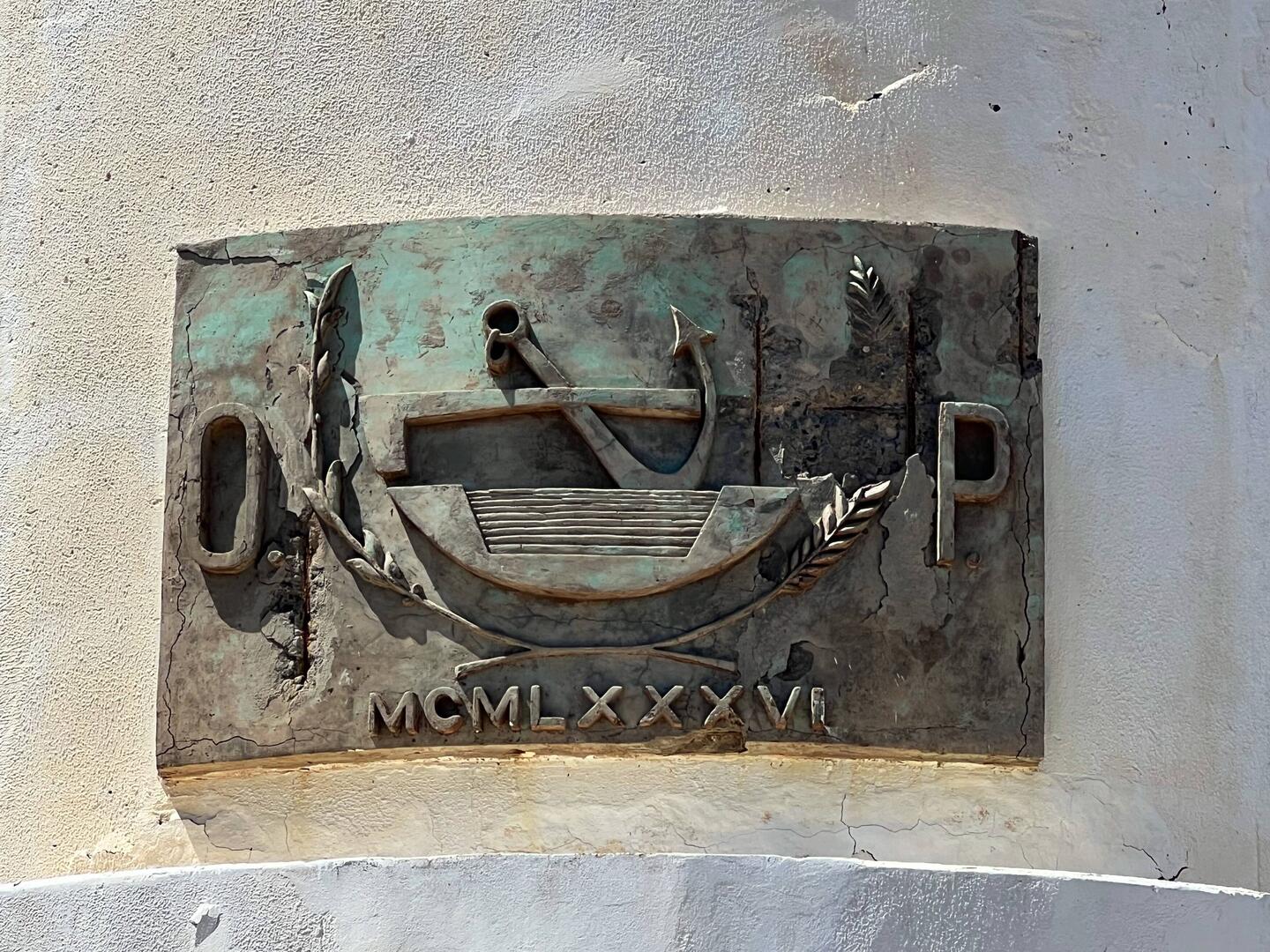 Leuchtturm- Inschrift