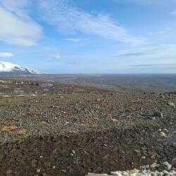Au retour : immensités désertes et inhospitalières, tourbières et champs de pierres volcaniques