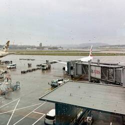 kurz vor dem Abflug in Zürich