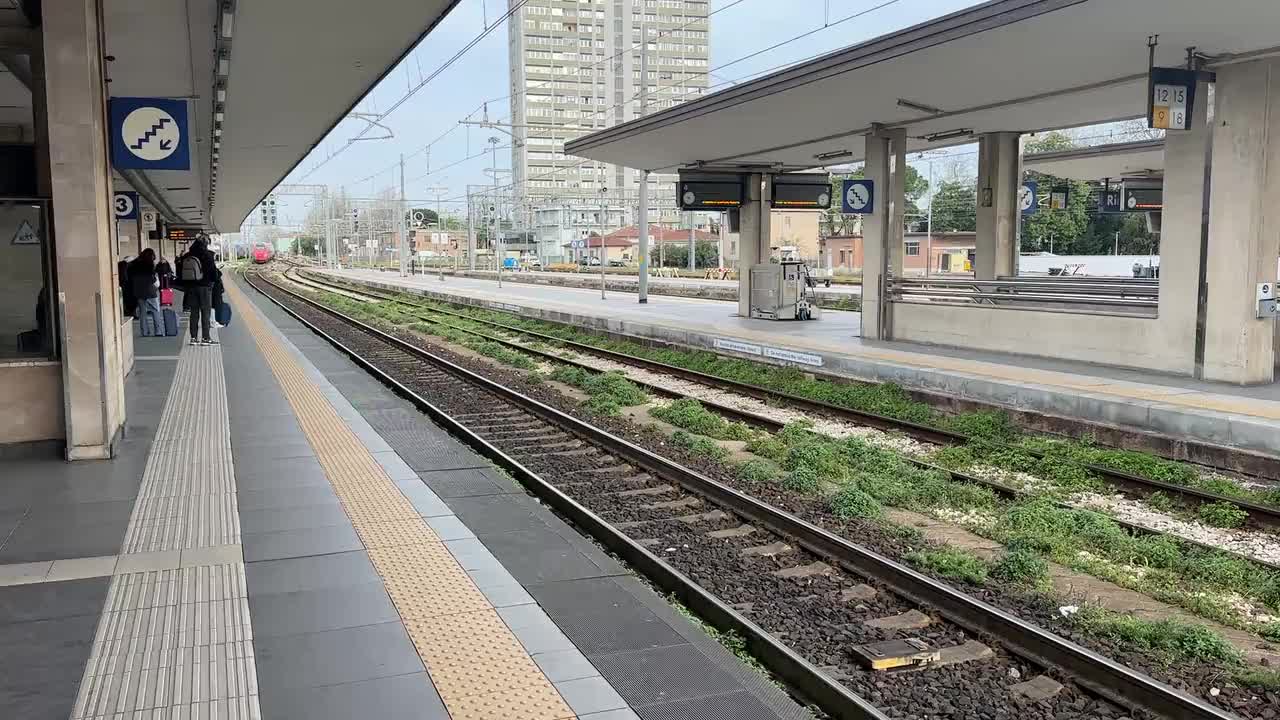 My train pulling into Rimini station.