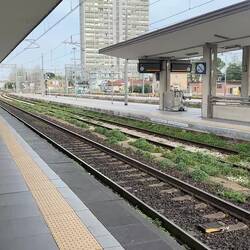 My train pulling into Rimini station.