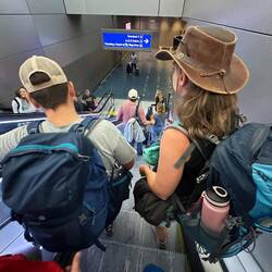 Unterwegs zum Gate