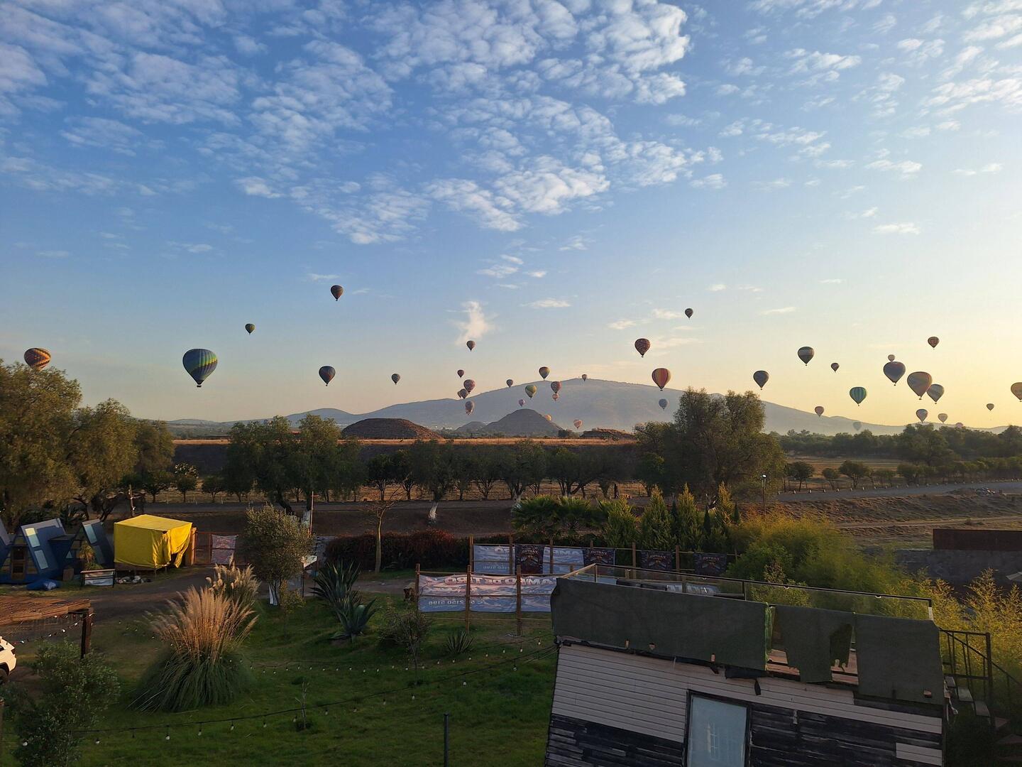 View of the pyramids from our hotel