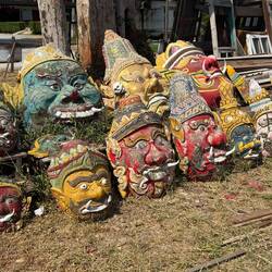 We passed an antiques shop selling all sorts of treats like these masks