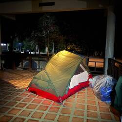 Camp spot for the night in the National Park campground