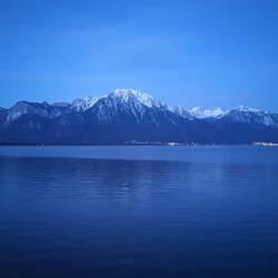 Morgenstimmung am Genfer See