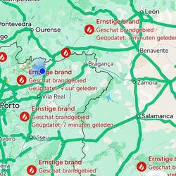 Branden aangegeven op de navigatie