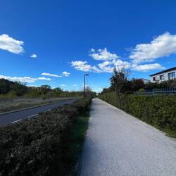 All of today on a bike path