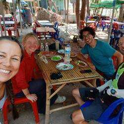 We chatted over lunch: whilst they ate their salads we fed off their positive enthusiasm.