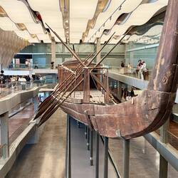 Khufu boat. One of three uncovered and now in the museum