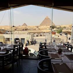 The view from the restaurant