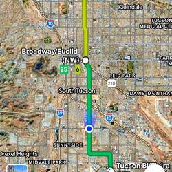 Die Fahrt zur Tucson Mall dauerte fast 1 1/2 Stunden.