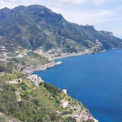 View down to the Amalfi Coast and Maori