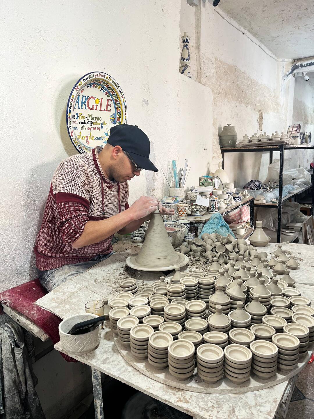 Herstellung von Tagine in mini