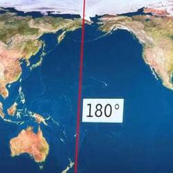 Where the date line comes around to the Pacific
