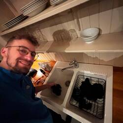 Lessive dans l'évier