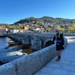 We cross a bridge coming into the city and will go over one tomorrow as we go out