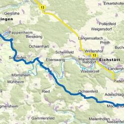 Heute geht es von Treuchtlingen nach Tauberfeld.