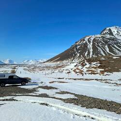 Ulysse au pied du volcan Reyðarártindur